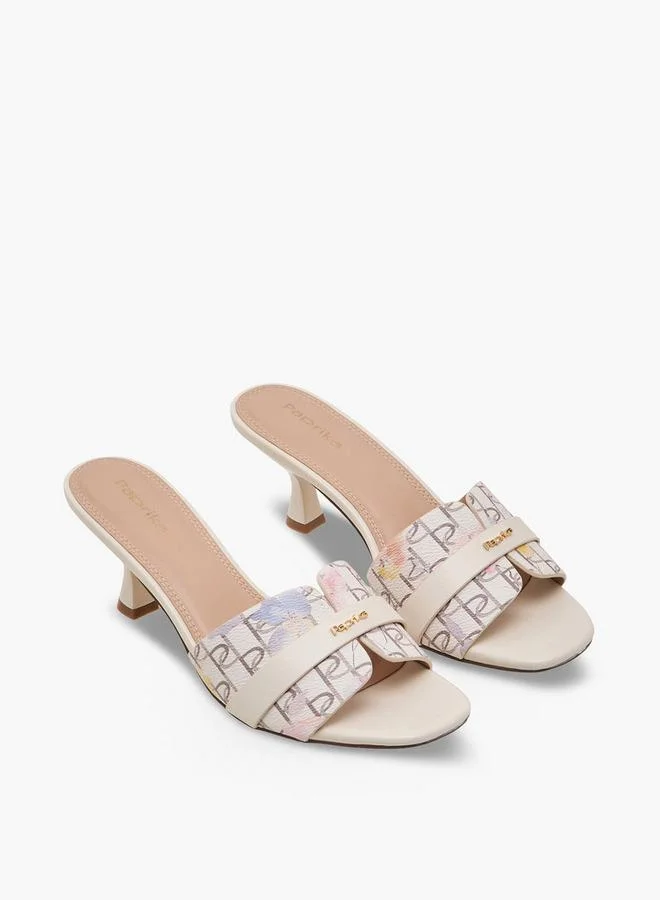 بابريكا Women Printed Kitten Heel Sandals
