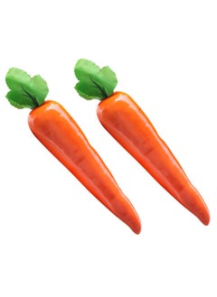 Crystu Crystu Artificial Carrot Artificial VegetablesFruitsSpices for Decoration Carrot Artificial Vegetables for Home Decor Artificial Vegetables for Decoration Pack of 2 pc  - Image 1