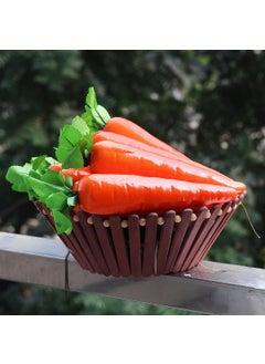 Crystu Crystu Artificial Carrot Artificial VegetablesFruitsSpices for Decoration Carrot Artificial Vegetables for Home Decor Artificial Vegetables for Decoration Pack of 2 pc  - Image 2