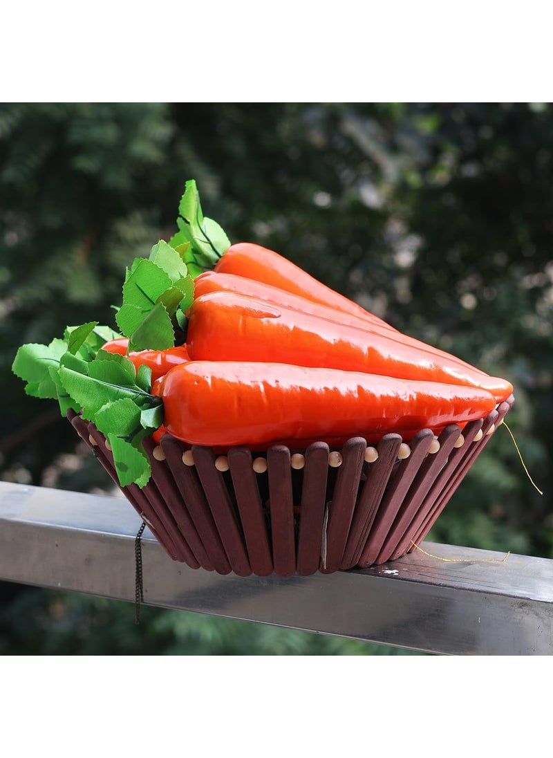 Crystu Crystu Artificial Carrot Artificial VegetablesFruitsSpices for Decoration Carrot Artificial Vegetables for Home Decor Artificial Vegetables for Decoration Pack of 2 pc  - Image 2