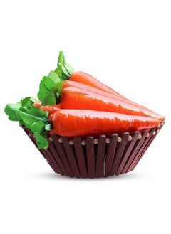 Crystu Crystu Artificial Carrot Artificial VegetablesFruitsSpices for Decoration Carrot Artificial Vegetables for Home Decor Artificial Vegetables for Decoration Pack of 2 pc  - Image 5