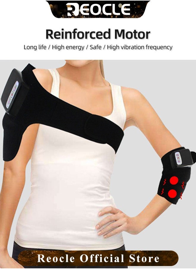 REOCLE - Heated Knee Brace Wrap with Massage Vibration Knee Massager with Heating Pad for Knee Leg Massager for Stress Relief - Image 1