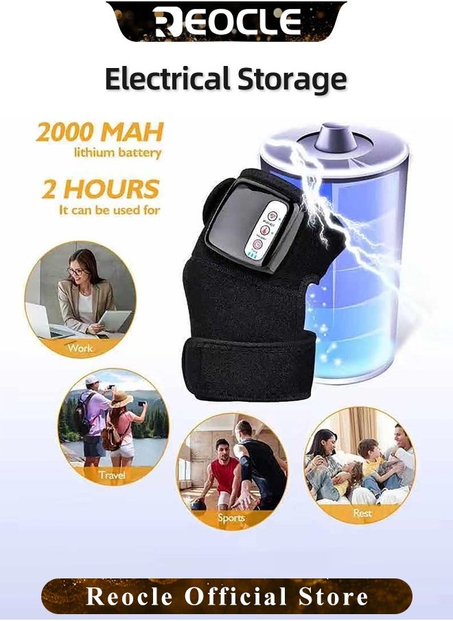 REOCLE - Heated Knee Brace Wrap with Massage Vibration Knee Massager with Heating Pad for Knee Leg Massager for Stress Relief - Image 1