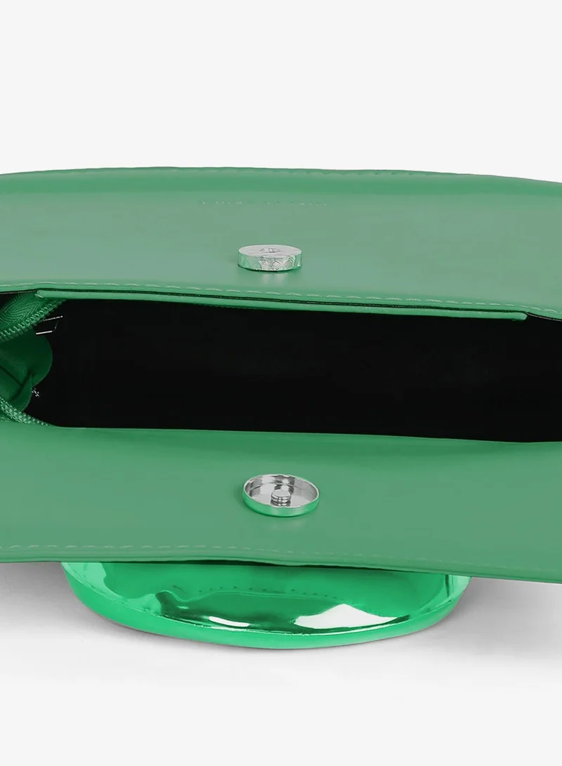 Haute Sauce  The Caldera Gloss Hand Bag - Shamrock Green for Women | Best Price UAE