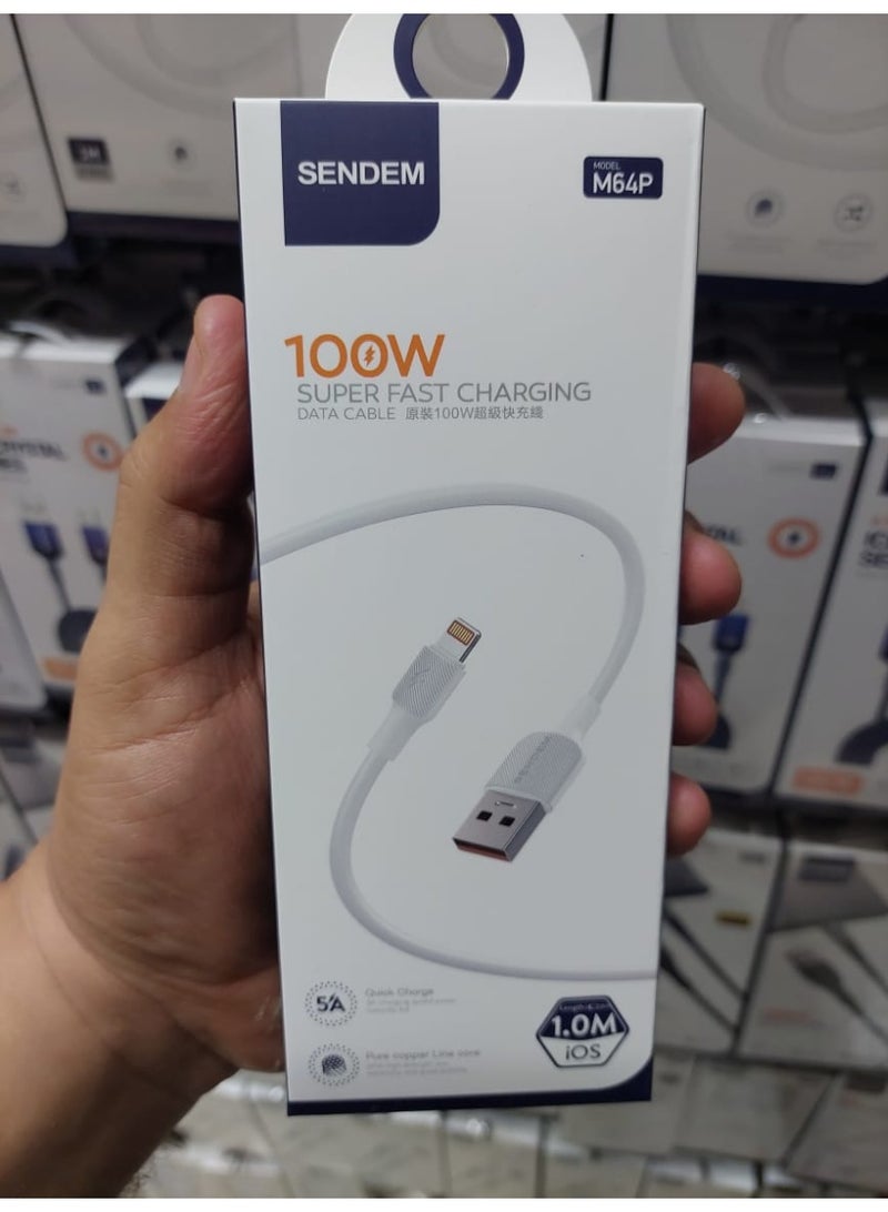 Sendem 100W Professional Charging Cable – Durable and Ideal for Charging and Data Transfer, Litining Compatible - Image 2