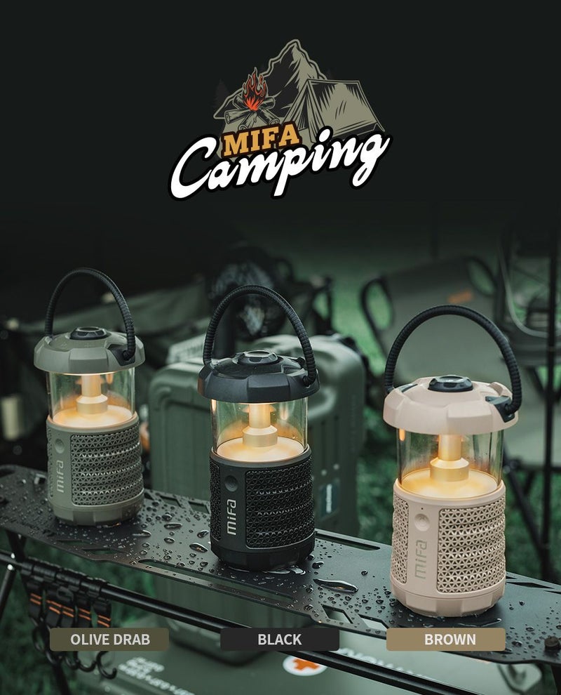 Mifa WildCamping Outdoor Mini Bluetooth Speaker with 360 RGB Light, 38H Playtime, 360-Degree Lantern, Black - Image 4