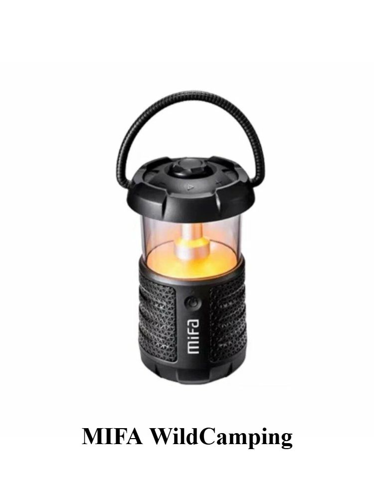Mifa WildCamping Outdoor Mini Bluetooth Speaker with 360 RGB Light, 38H Playtime, 360-Degree Lantern, Black - Image 1