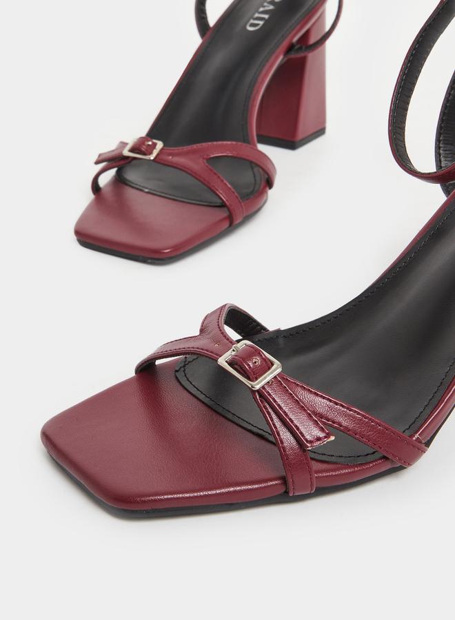 RAID Ilaa Block Heel Sandals with Buckle Detail - Image 3