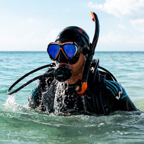TUSA SP170 Platina Hyperdry II Scuba Diving Snorkel Cobalt Blue - Image 3