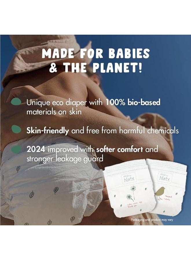 ECO by Naty Baby Diapers - Plant-Based Eco-Friendly Diapers, Great for Baby Sensitive Skin and Helps Prevent Leaking (Size 4, 156 Count) - Image 3