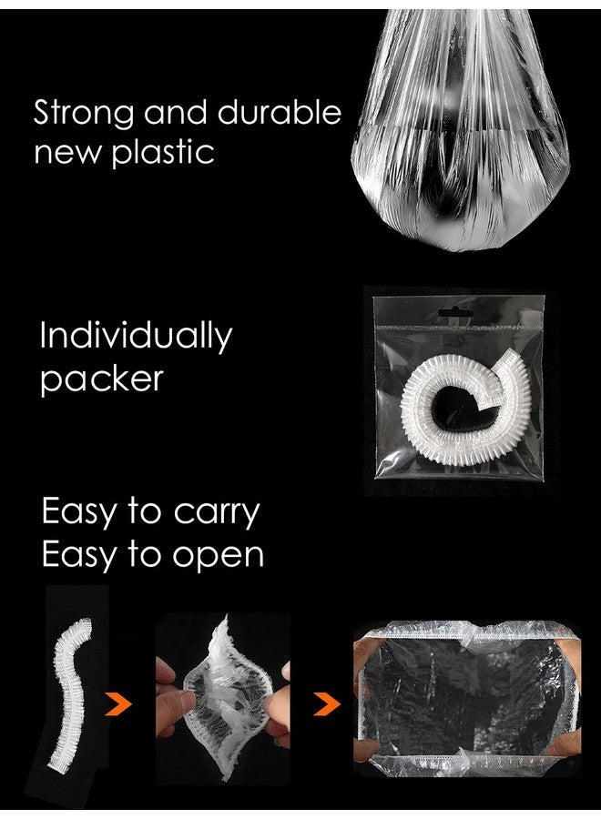 Yuest 10Pcs Disposable Large Shower Cap for Long Braids Women XL Oversized Disposable Plastic Shower Cap for Long Dreadlocks Processing Cap for Locs Big Plastic Shower Cap for Black Women Hair Treatment - Image 3