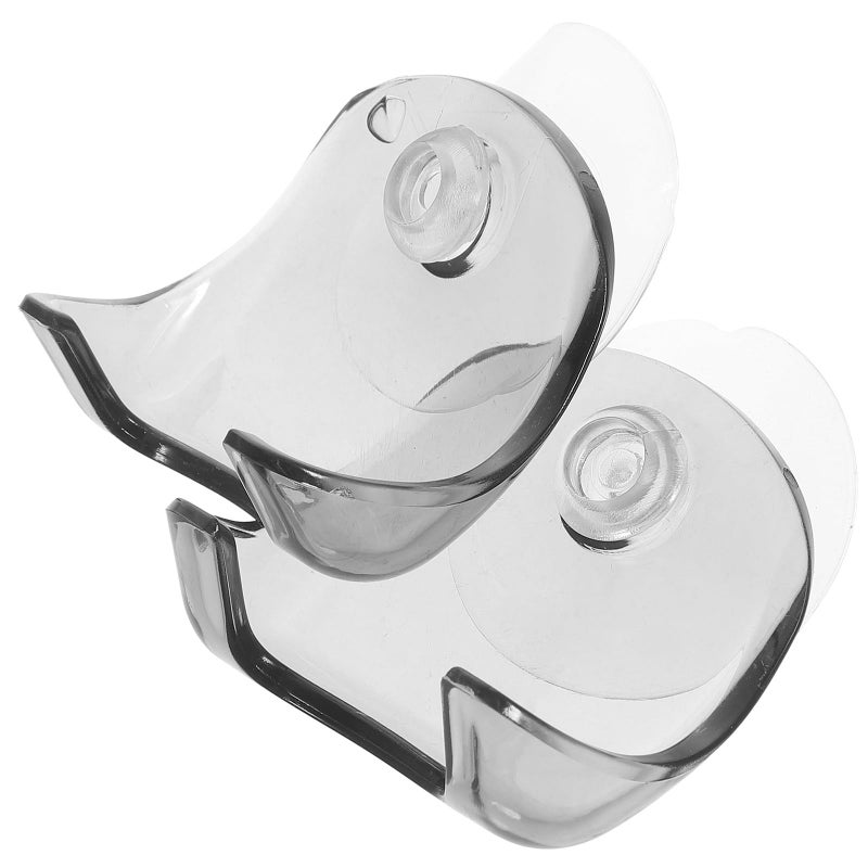 2Pcs Shower Razor Holder with Suction Cups Bathroom Storage Organizer White - Image 2