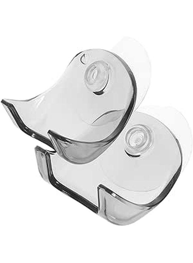 2Pcs Shower Razor Holder with Suction Cups Bathroom Storage Organizer White - Image 1