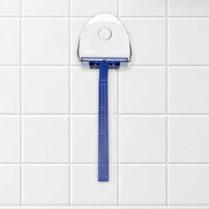 2Pcs Shower Razor Holder with Suction Cups Bathroom Storage Organizer White - Image 5