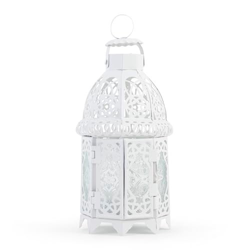Zingz & Thingz Fancy Antique Style Candle Lantern Holder, Decorative Light Home Decor, 13" Tall, Lantern with Stand - Image 2