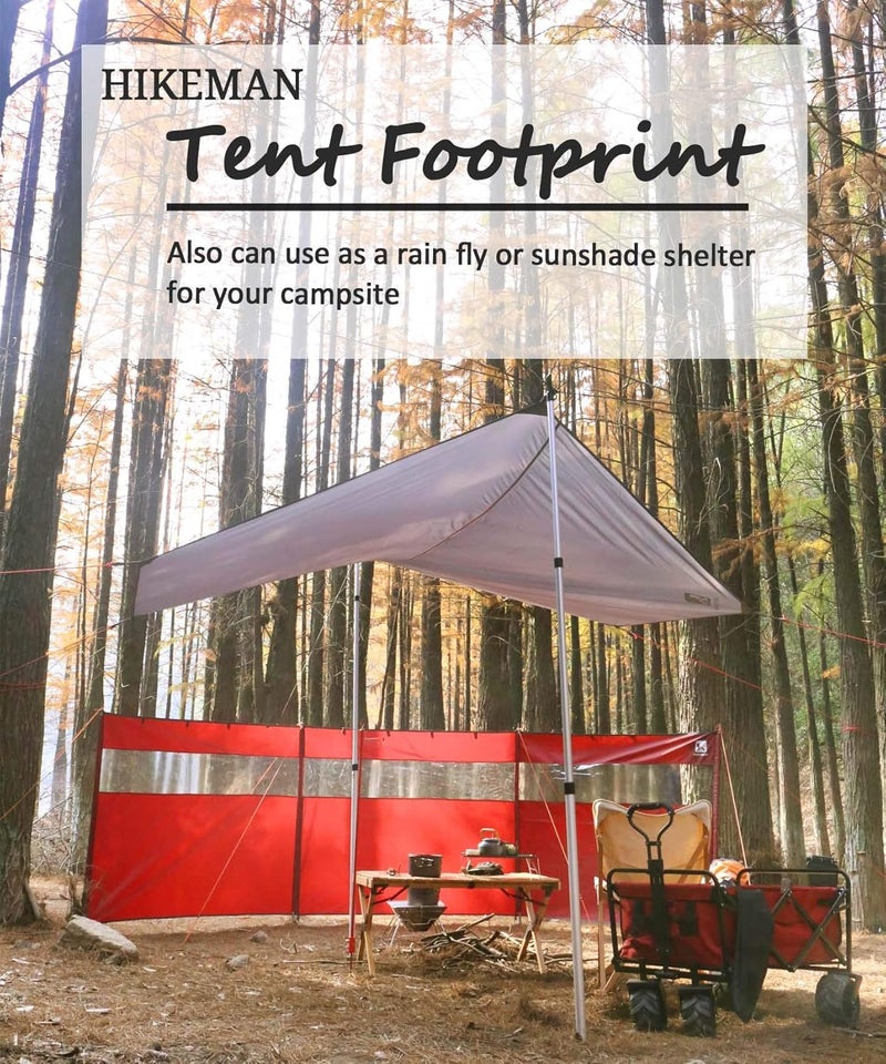 HIKEMAN Hexagonal Tent Footprint,1-4 Person Ultralight Waterproof Tent Tarp Ground Sheet Mat with 6 Tent Stakes for Camping Hiking Picnic Backpacking(M) - Image 5