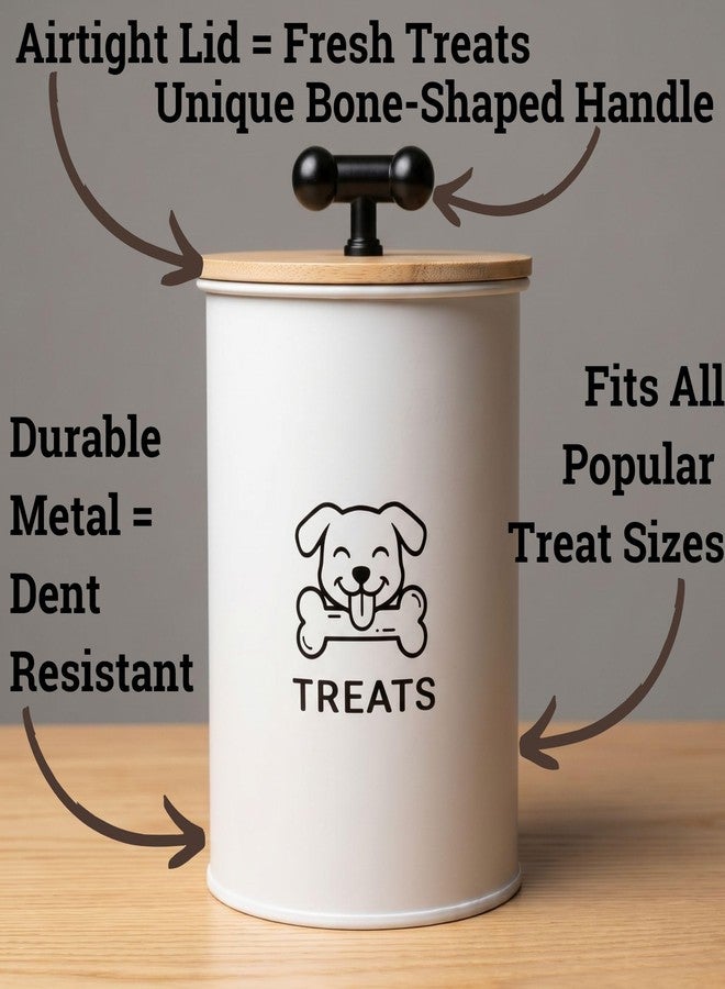 HB Design Co. Dog Treat Container Airtight, 4.6"W x 6"H, Powder Coated, 6 Cup Capacity - Image 2