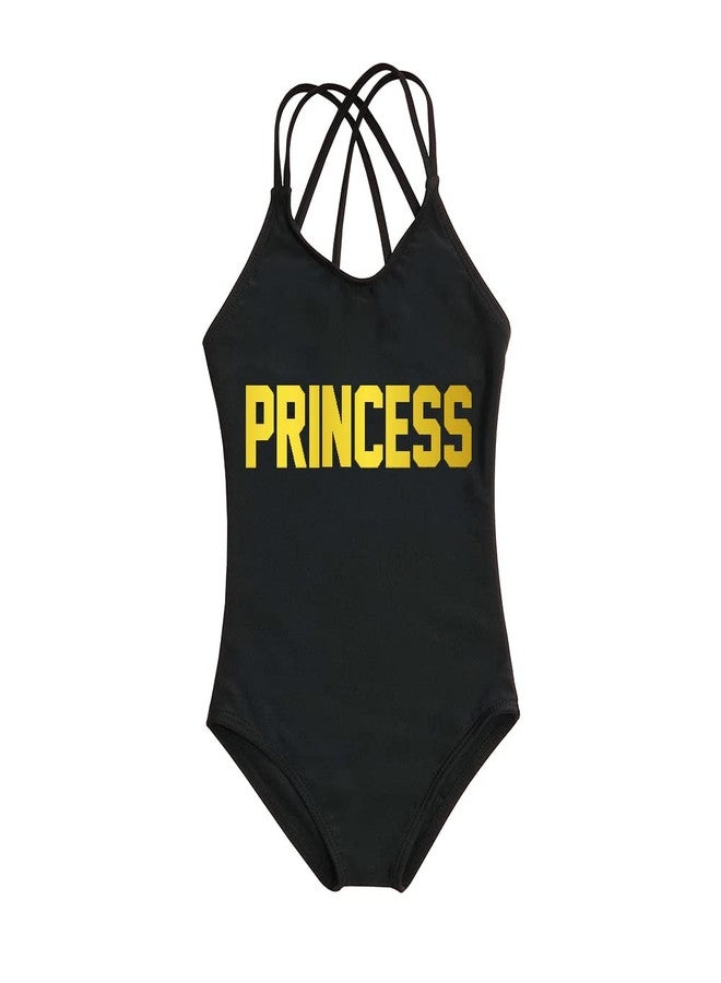 Haiteng Mommy and Me Matching Family Swimwear Queen & PRINNCESS One Piece Mother Daughter Girl Swimsuits Cross Back Beachwear 2-3T - Image 4