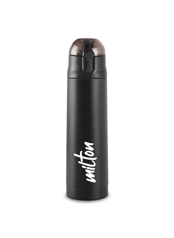 Milton New Crown 900 Thermosteel 24 Hours Hot and Cold Water Bottle, 750 ml, Black | Easy to Carry | Office Bottle | Hiking | Trekking | Travel Bottle | Gym | Home | Kitchen Bottle - Image 1