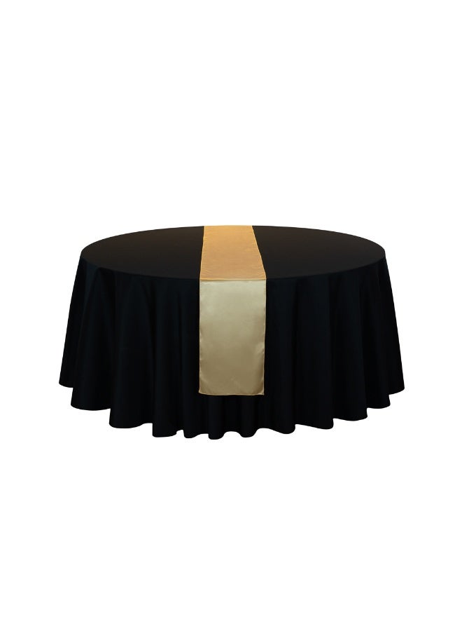 Restaurantware Table Tek 12 x 108 Inch Table Runners, 10 Satin Long Table Runners - Machine Washable, Decorative, Light Yellow Polyester Party Table Runners, For Weddings And Events, - Image 2