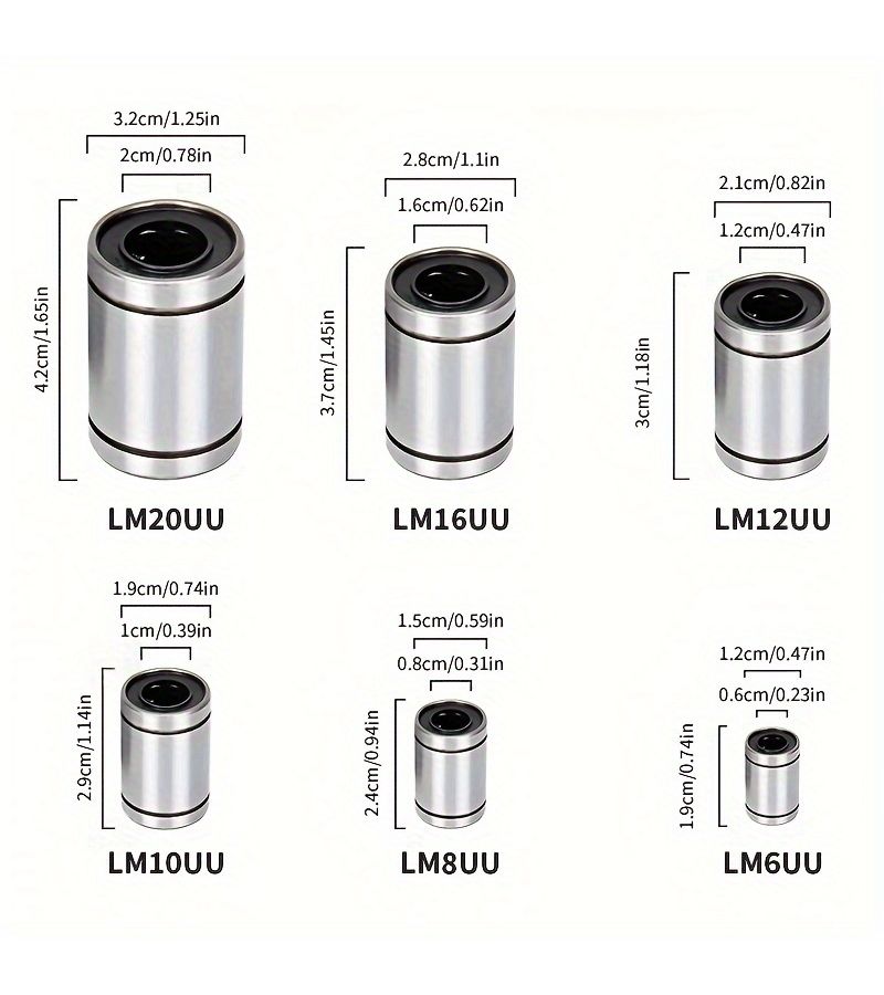 CNC Linear Bearing LM16UU 16x28x37mm for Rod Rail Linear Shaft - Image 2