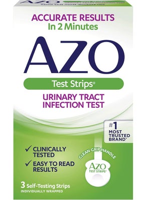 AZO Urinary Tract Infection (UTI) Test Strips, Accurate Results in 2 Minutes, FSA/HSA Eligible, Clinically Tested, Easy to Read Results, Clean Grip Handle, from The #1 Most Trusted Brand, 3 Count