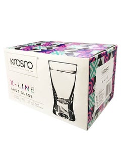 Krosno Krosno Shot glass ( X-LINE ) 25ml Set Of 6 Shot Glasses, Heavy Base Shot Glasses  - Image 3