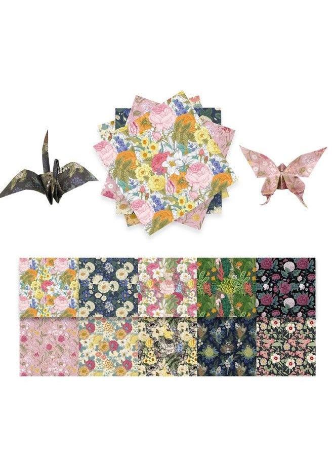Qianshan Origami Paper Kit 50 Sheets 6 Inch Square Double Sided Color 10 Vivid Colors For Hand Crafts Origami Paper Arts Creativity.Flowers World  - Image 1