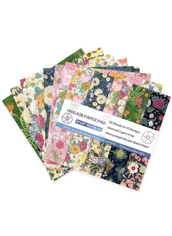 Qianshan Origami Paper Kit 50 Sheets 6 Inch Square Double Sided Color 10 Vivid Colors For Hand Crafts Origami Paper Arts Creativity.Flowers World  - Image 5