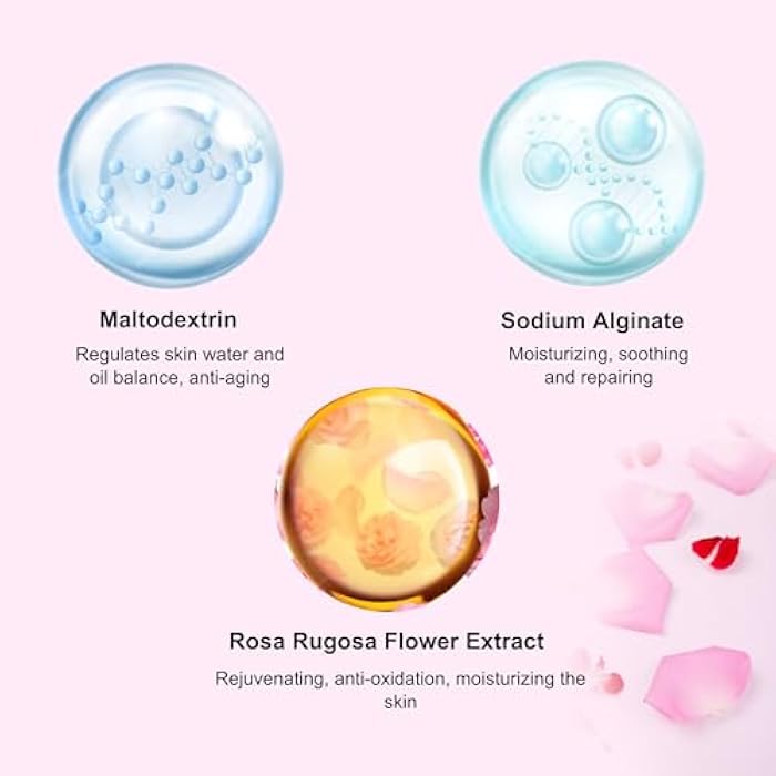 YMEYFAN Jelly Mask for Facial Professional - Bulgarian Rose Smooth Face Mask Skin Care, Hydrated Nourished Jelly Mask Powder, Gel Peel Off Mask for DIY Spa Salon, 17.6Fl Oz - Image 5