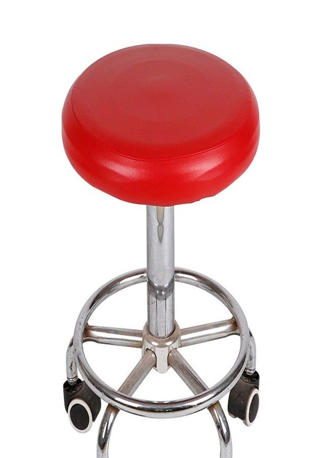 دينبيتيك أغطية كراسي Denpetec دائرية، مصنوعة من جلد البولي يوريثان المقاوم للماء، مزودة بقاعدة مرنة مانعة للانزلاق، مقاس 12 بوصة (بدون حشوة، لون أحمر) - Image 5