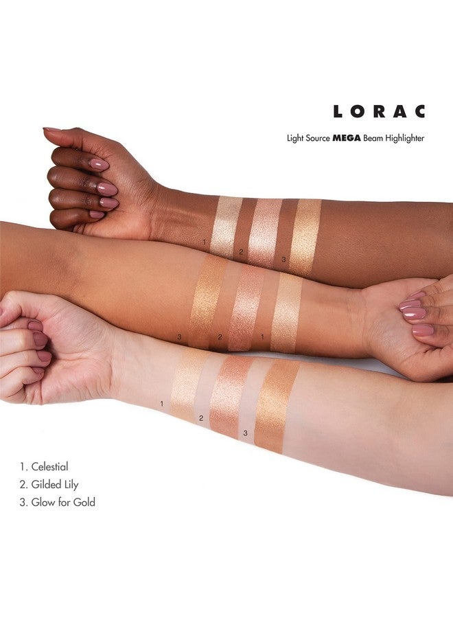 Lorac Light Source Mega Beam Highlighter ; Highlighter Makeup Powder ; Shimmer Highlighter ; Gilded Lily Gold - Image 5
