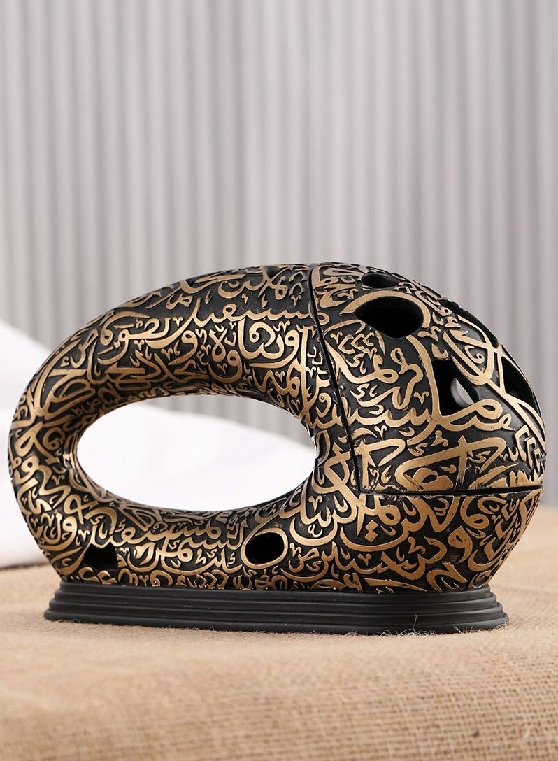 Resin Arabic Calligraphy Bakhoor Burner – Future Museum Design with Magnetic Cover