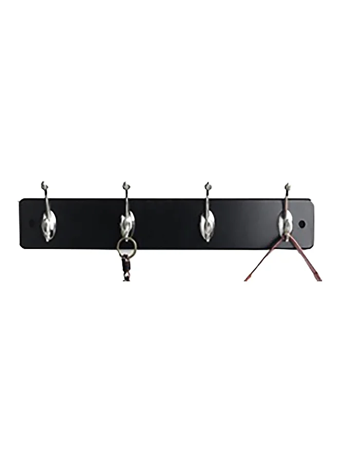 HoneyBee 4-Hooks Firm Grip Coat Rack Rolly Black