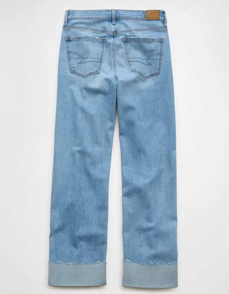American Eagle  AE Stretch High-Waisted Stovepipe Cuffed Jean for Women | Best Price UAE