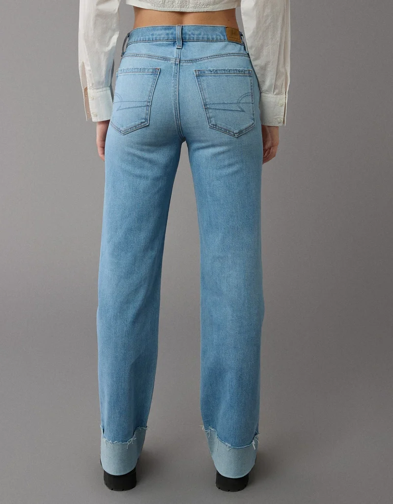 American Eagle AE Stretch High-Waisted Stovepipe Cuffed Jean