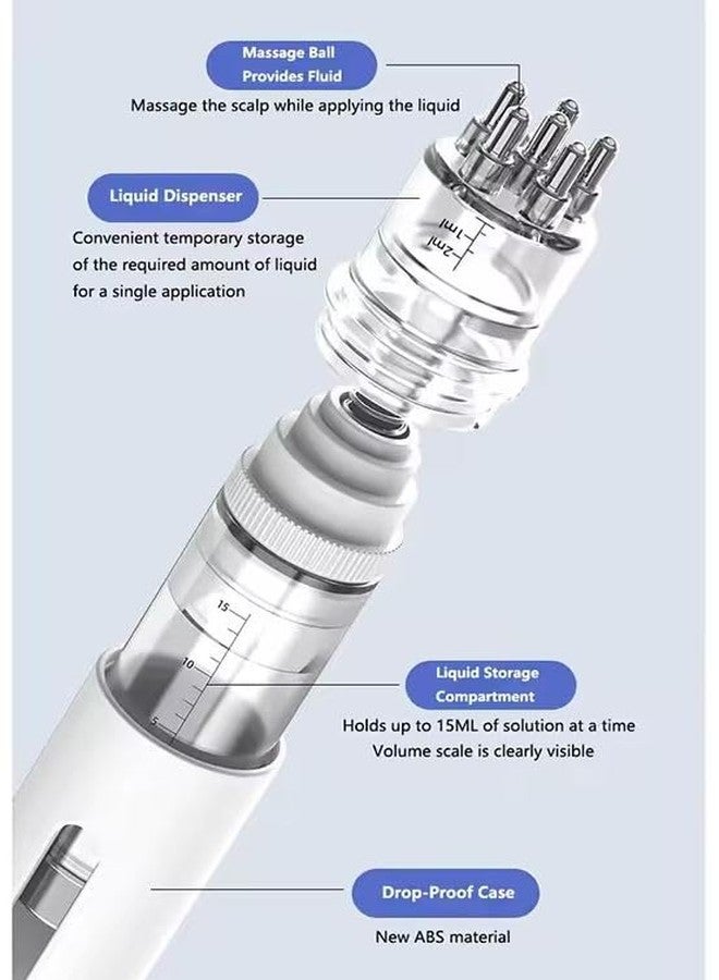 Furret Scalp Applicator Comb, Portable Liquid Guide Comb, Hair Essential Oil Rollerball Massage Comb, Hair Oil Applicator Bottle - Image 4