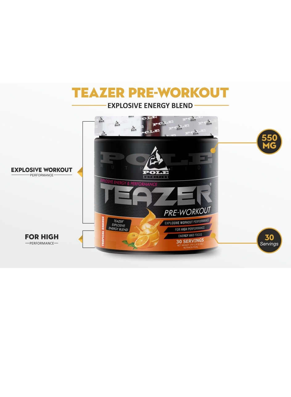 Teazer Explosive Pre-Workout Lemon Lime Food Supplement (30 Servings)