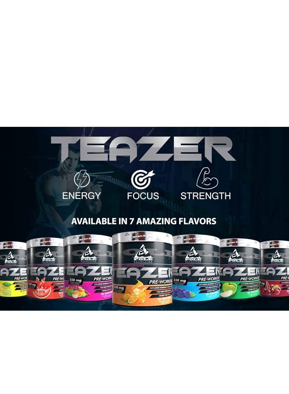 Teazer Explosive Pre-Workout Lemon Lime Food Supplement (30 Servings)
