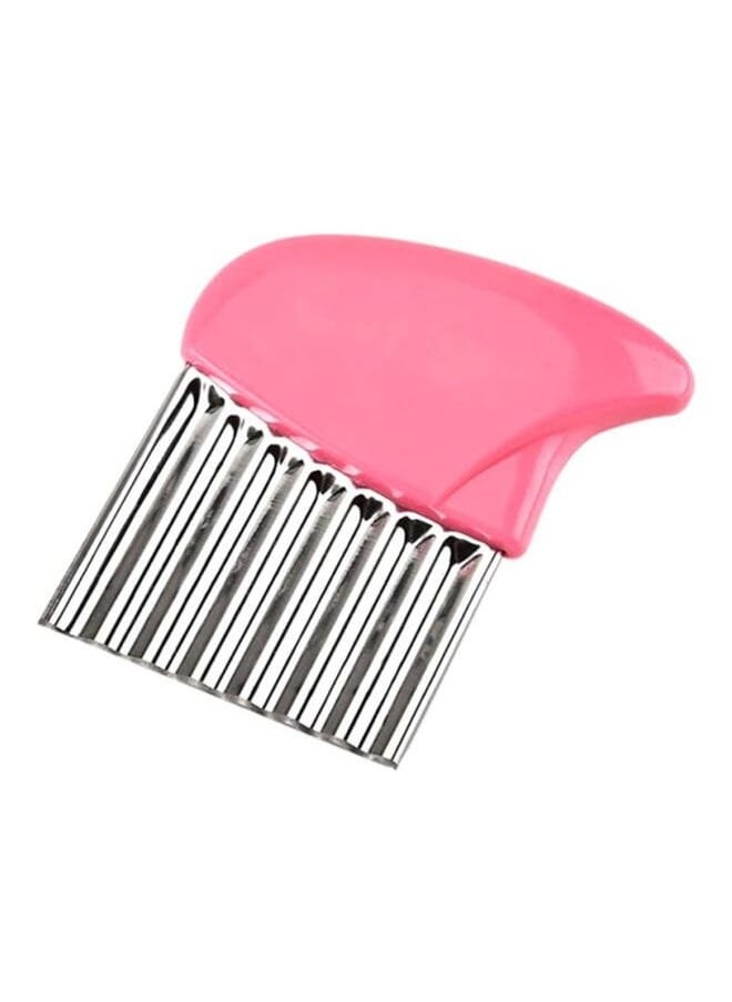 vesus Cut Potato Knife Pink/Silver 11X8Cm 