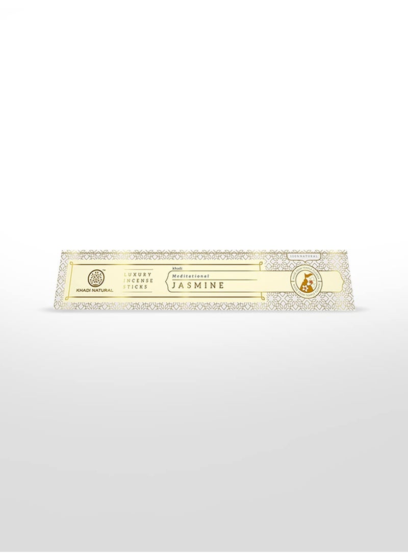 Khadi Natural - Khadi Natural Incense Sticks Jasmine|Enlivens Spaces| Relieves Stress| Floral Fragrance| Therapeutic Properties - Image 1
