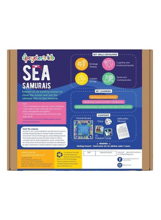 Buy Responsibly - Buy Responsibly Sea Samurais 7+ Kids Board Game, Learn Waste Segregation & Fight Climate Change with our Eco-Friendly Card Game - Image 1
