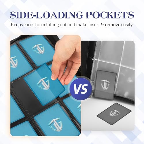 TCGUARD Trading Card Binder, 9 Side Loading Pocket Card Album Hold Up to 540 Cards, Zipper Binder for Cards Collection, TCG Card Holder for Game Card, Sports Card, Yugioh, MTG etc.（Red 9） - Image 5