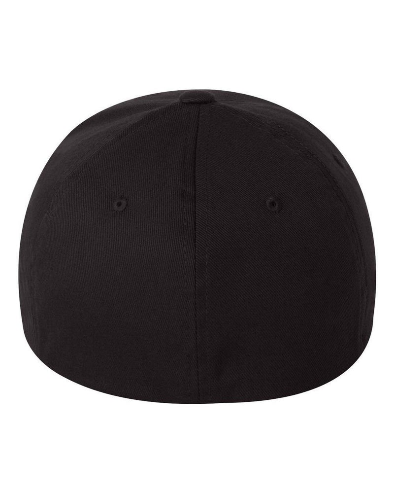 Flexfit Men's Wooly Combed Twill Fitted Baseball Cap, Black, Large-X-Large - Image 3