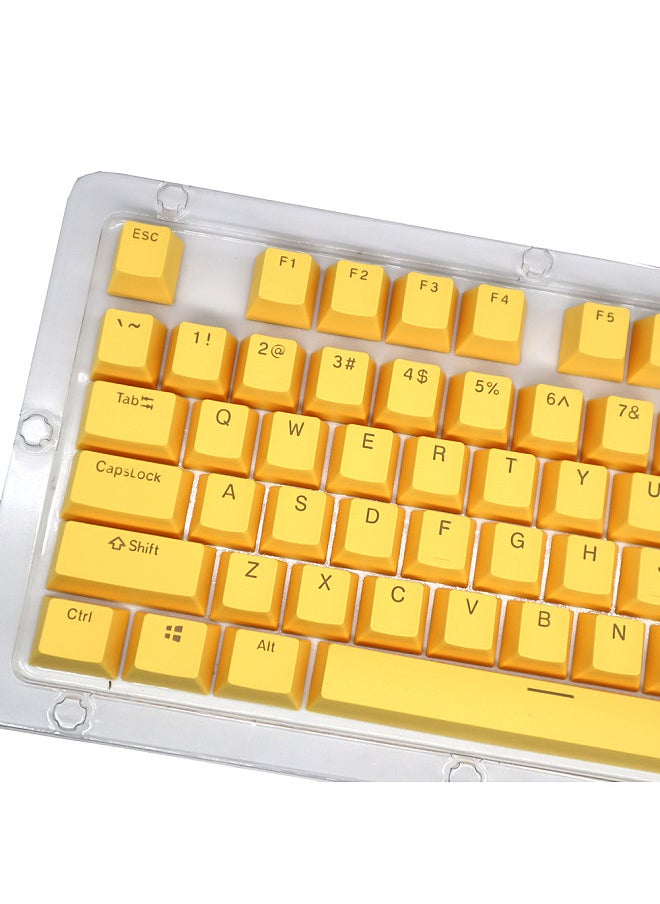 Generic 104 Keys Two-color Injection Molding PBT Keycap Set OEM Profile for Mechanical Keyboard Yellow(Only Keycaps)  - Image 3