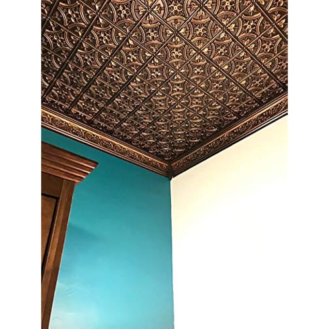 150AG-24X24-25 GOTHIC REAMS CEILING TILE, ANTIQUE GOLD, 25 150AG-24X24-25 25 - Image 3