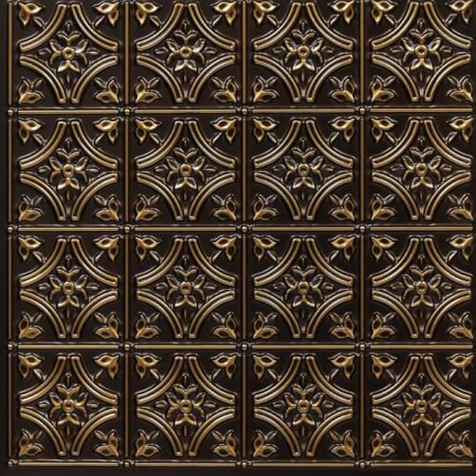 150AG-24X24-25 GOTHIC REAMS CEILING TILE, ANTIQUE GOLD, 25 150AG-24X24-25 25 - Image 1