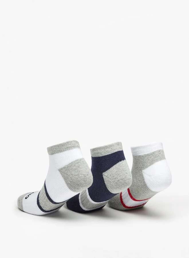 OAKLAN Boys's Colourblock Ankle Length Socks - Set of 3