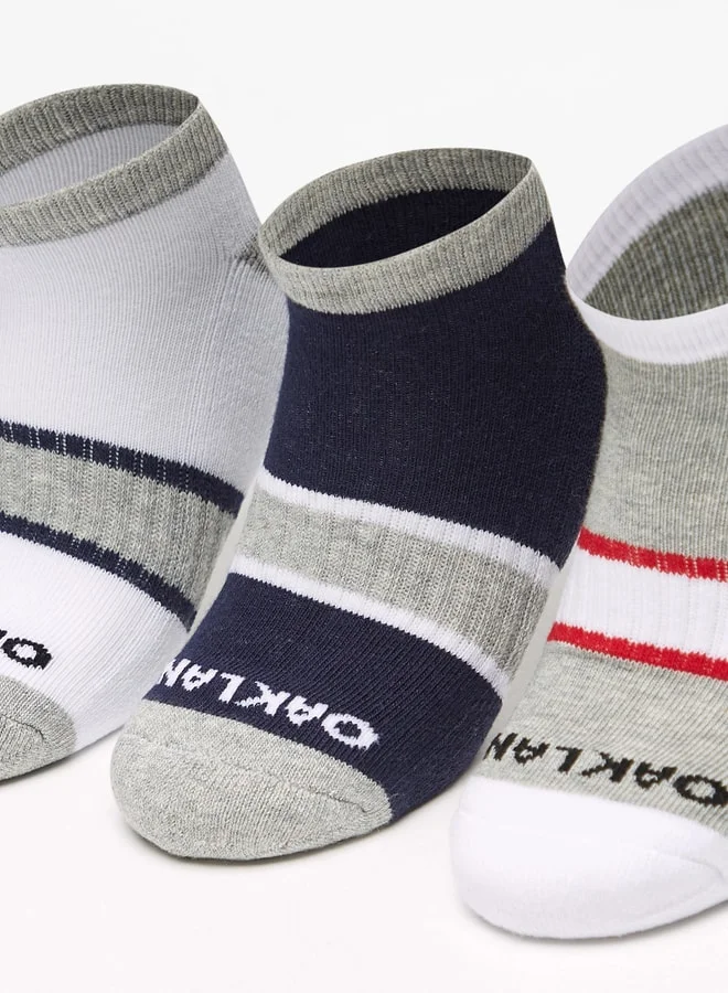 OAKLAN Boys's Colourblock Ankle Length Socks - Set of 3