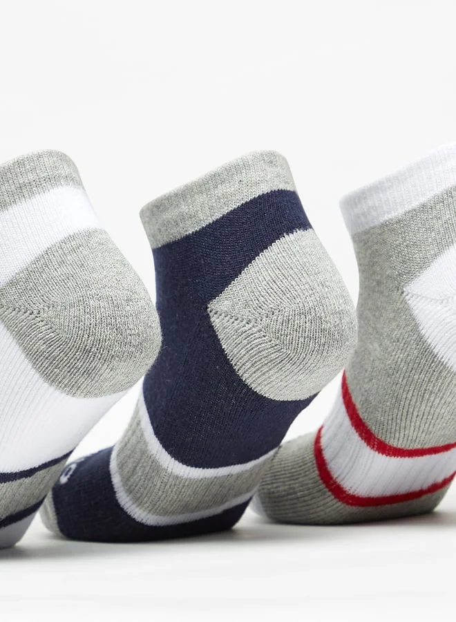 OAKLAN Boys's Colourblock Ankle Length Socks - Set of 3